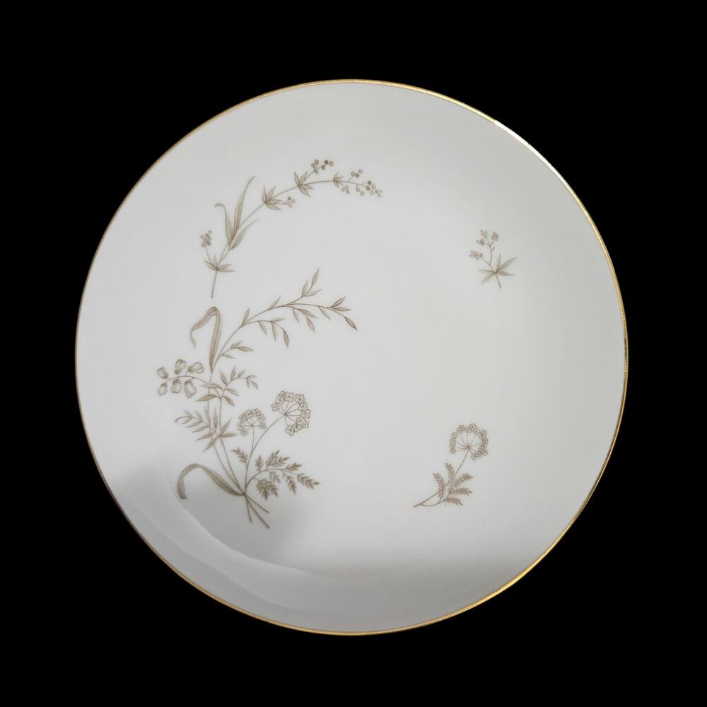 Johann Haviland Bavaria Wildflower Dessert Plates Set of 3 Gold Trim 6"